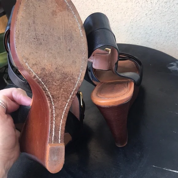 Celine Black Wedge Shoe - Picture 11 of 16